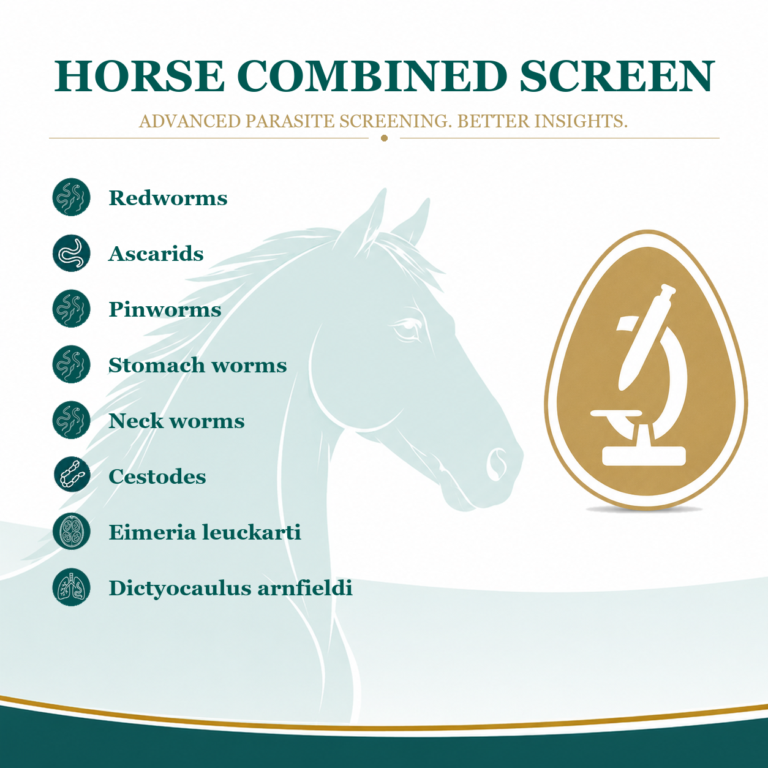 Horse faecal egg count and lungworm test kit